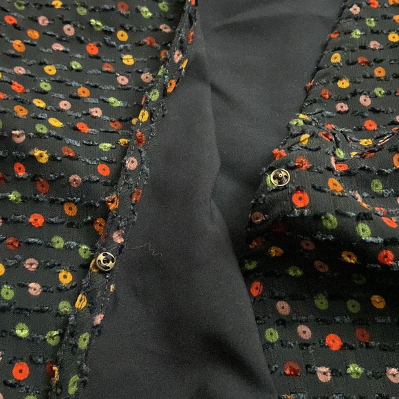 [Madewell] multicolor polka dot handstitched wrap top - Picture 5 of 5